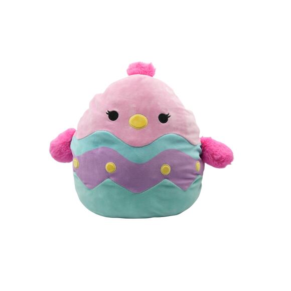 Squishmallow 16" Pink Bird Plush Easter Egg Pastel Zigzag Soft Stuffed Animal - Picture 2 of 5